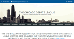 Desktop Screenshot of chicagodebateleague.org