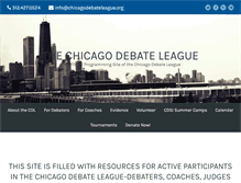 Tablet Screenshot of chicagodebateleague.org